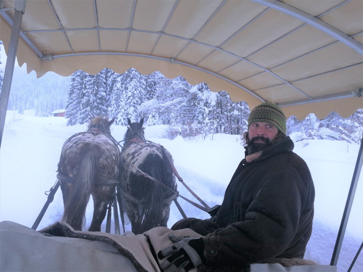 Pferdeschlittenfahrt in Riezlern